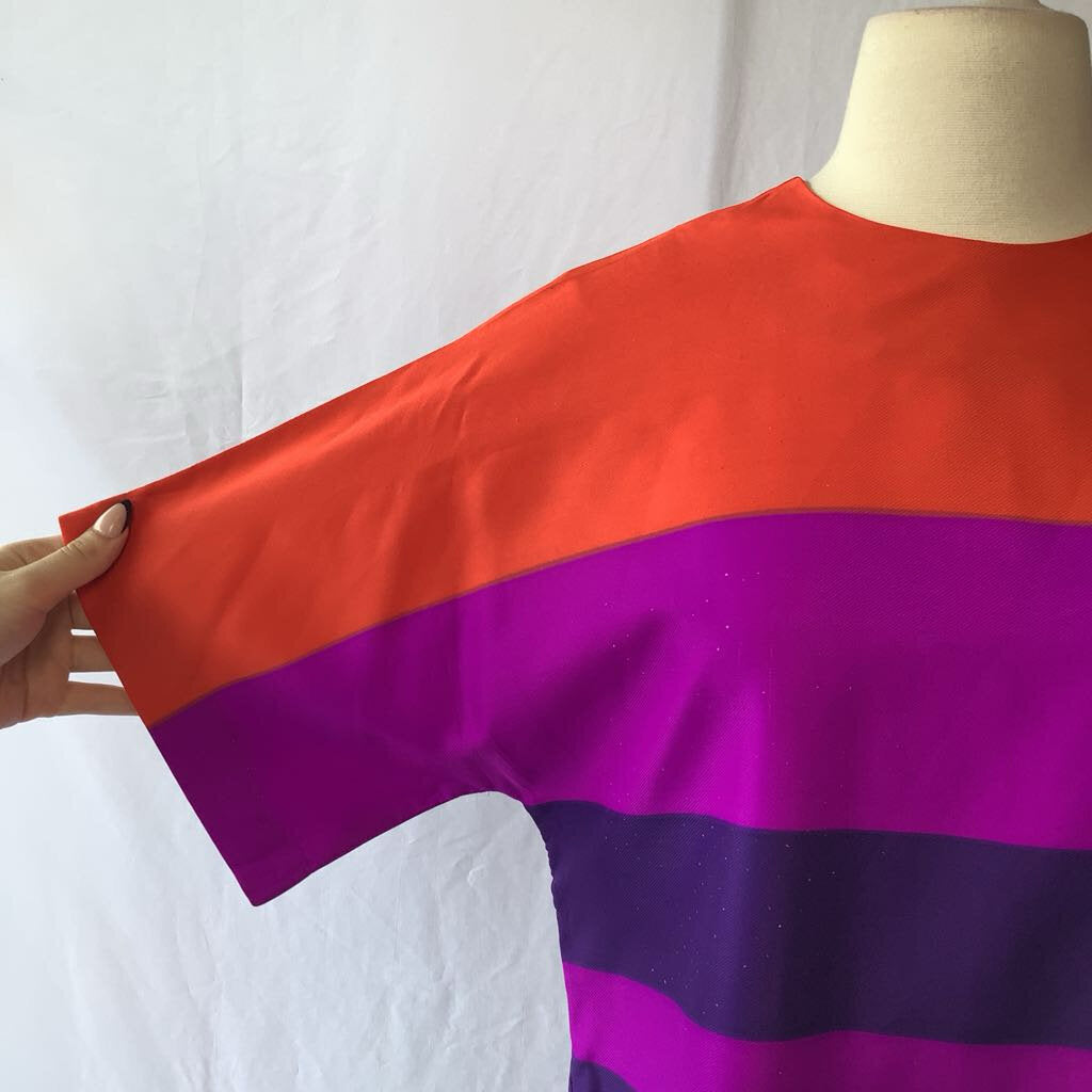 1970s Vera Neumann Color Block Mini Dress Tunic