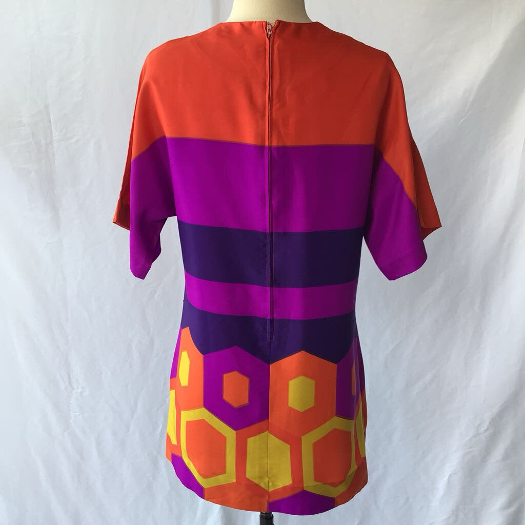 1970s Vera Neumann Color Block Mini Dress Tunic