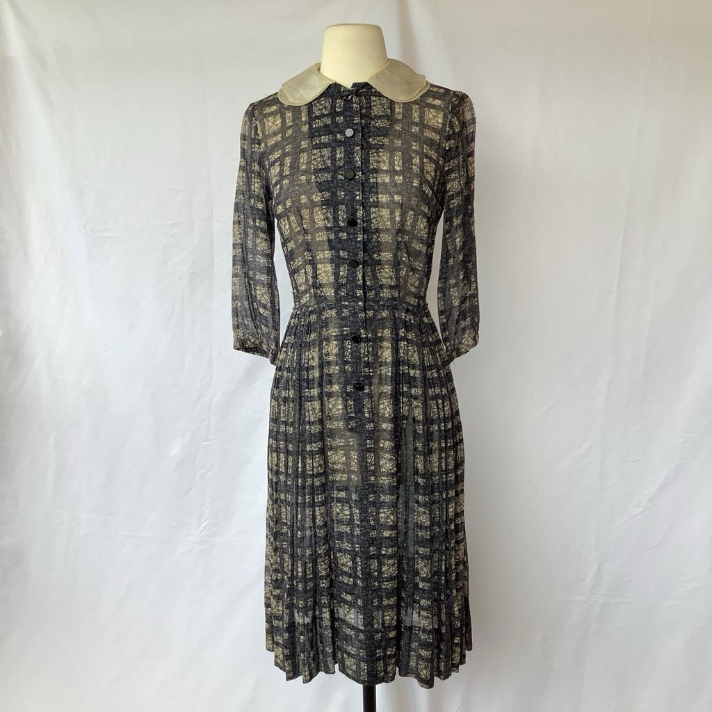 1950s 60s Abercrombie & Fitch Sheer Dress