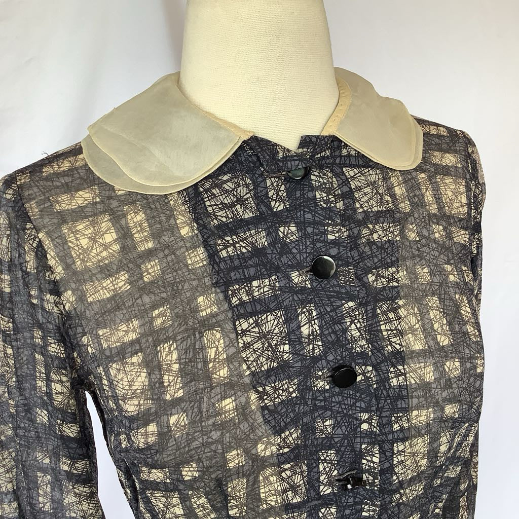 1950s 60s Abercrombie & Fitch Sheer Dress