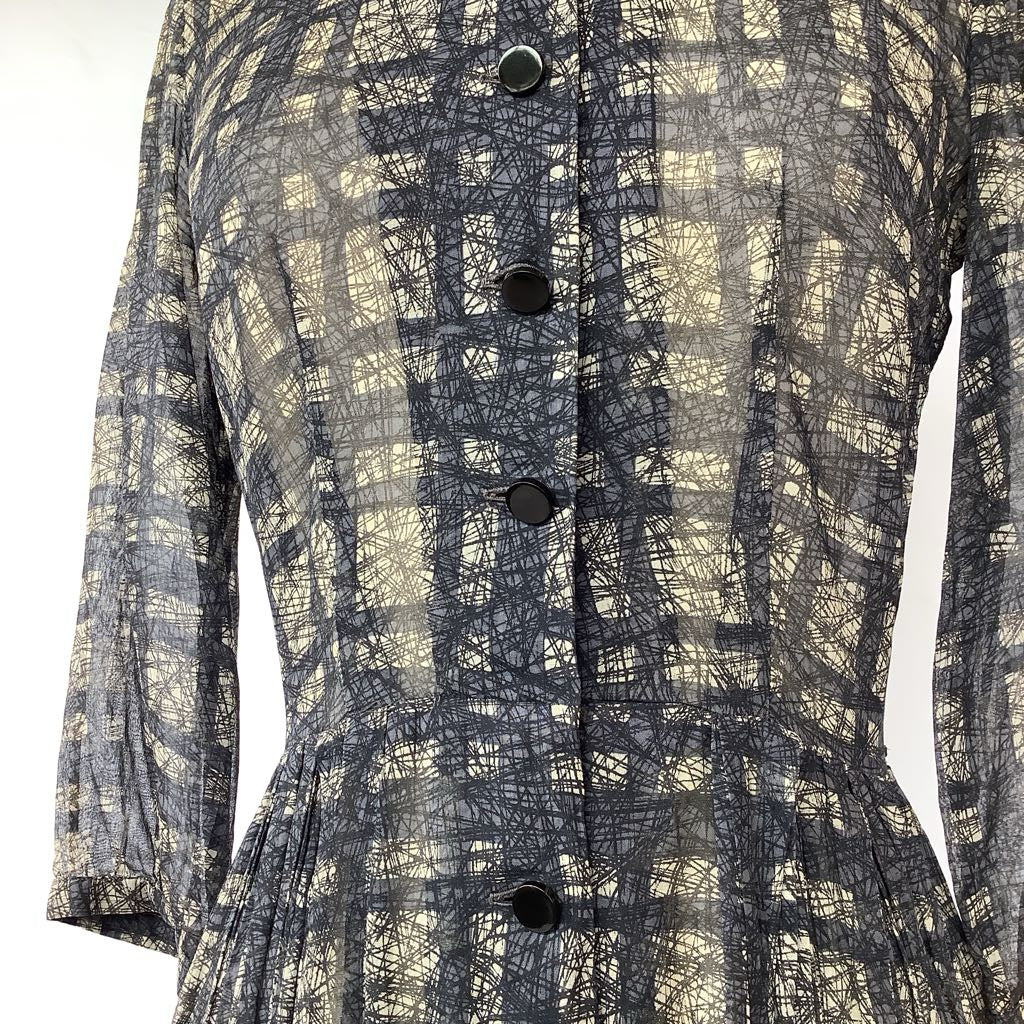 1950s 60s Abercrombie & Fitch Sheer Dress