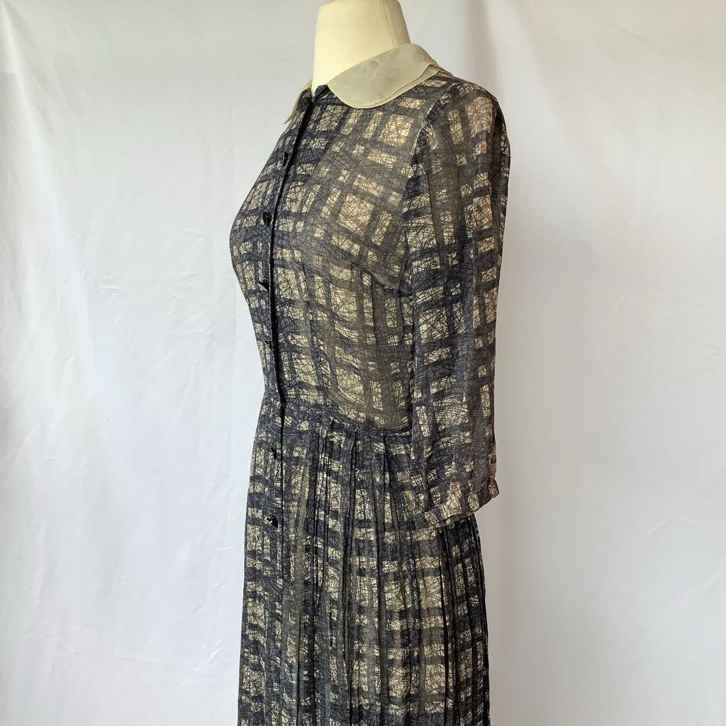 1950s 60s Abercrombie & Fitch Sheer Dress