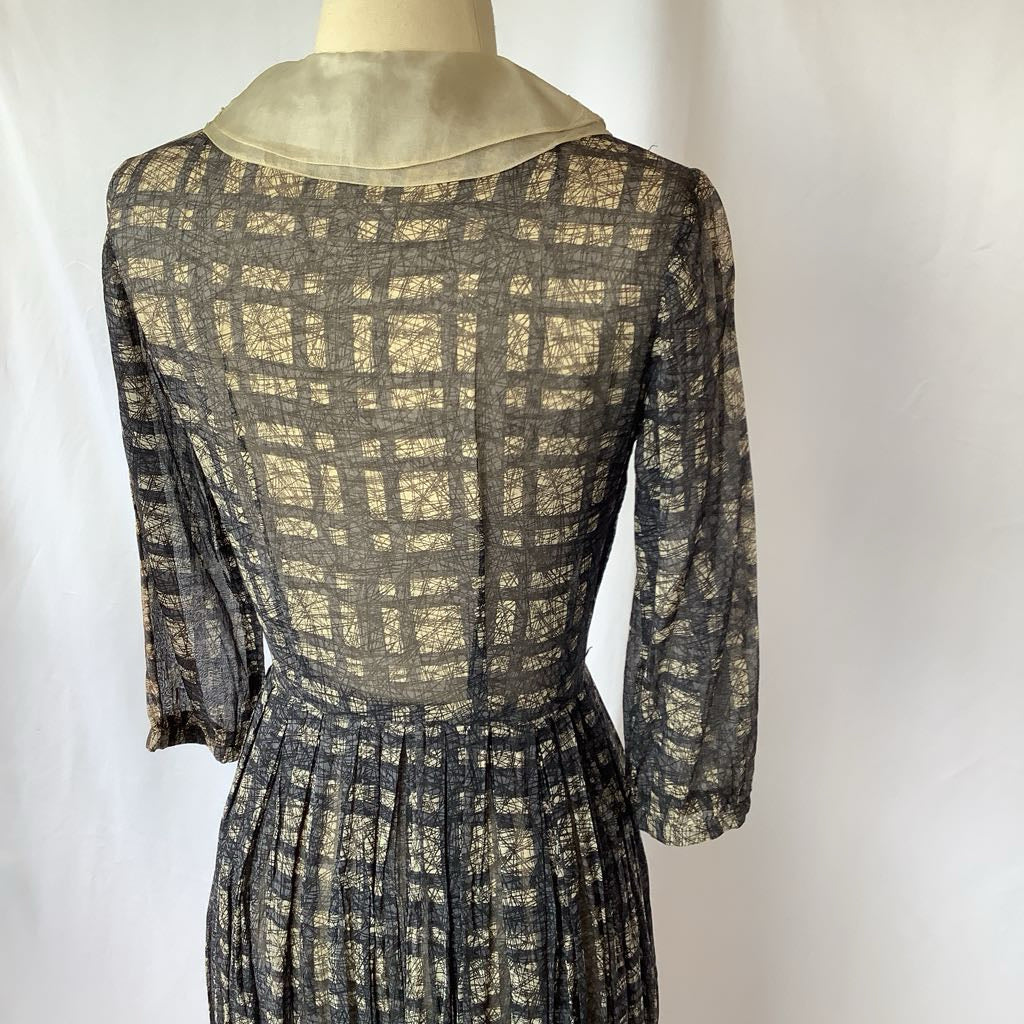 1950s 60s Abercrombie & Fitch Sheer Dress