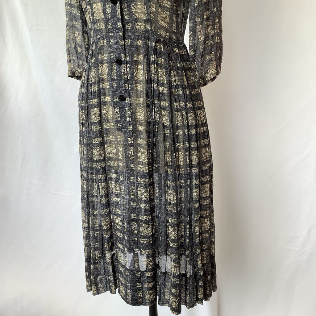 1950s 60s Abercrombie & Fitch Sheer Dress