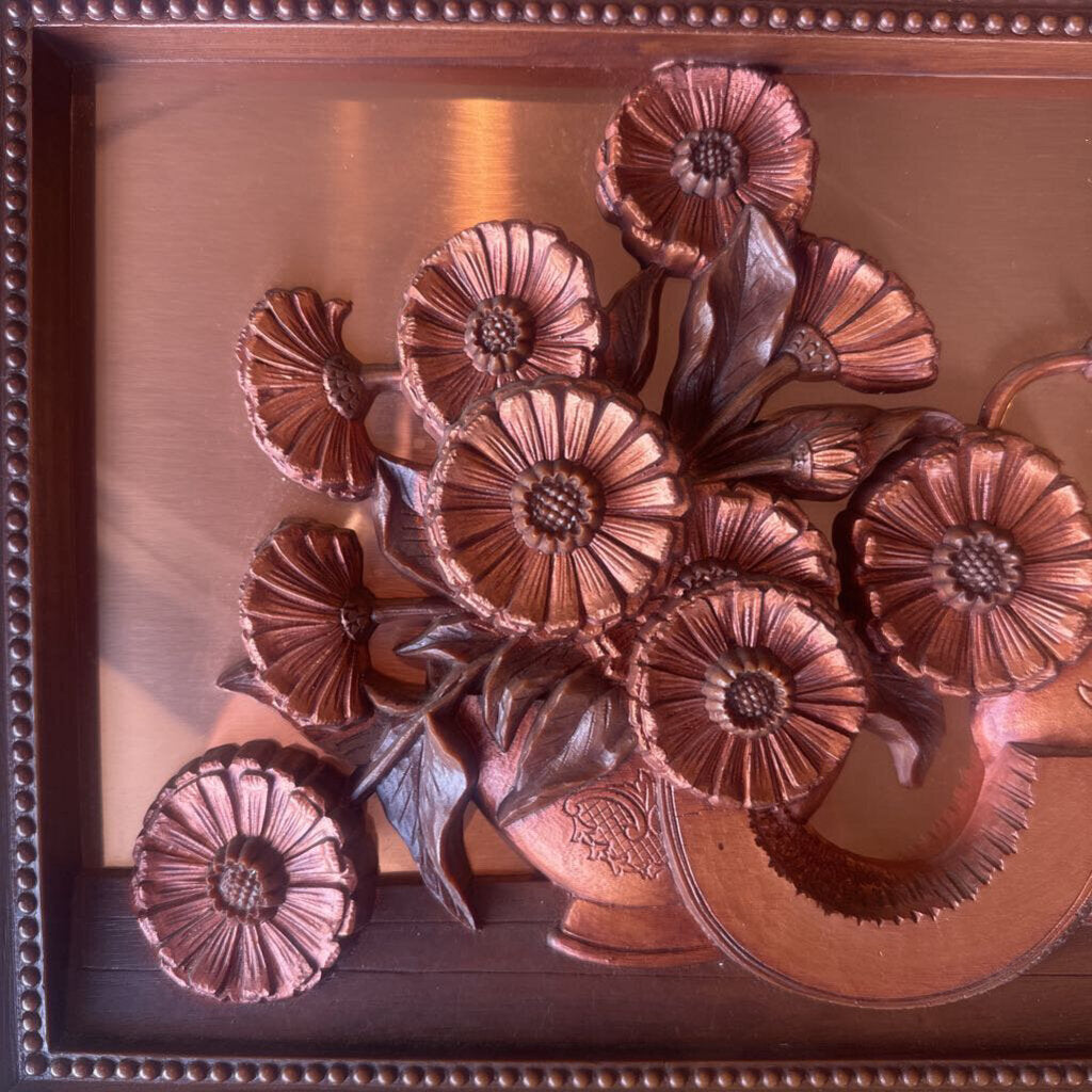 1970's Copper Floral Decor by Coppercraft Guild