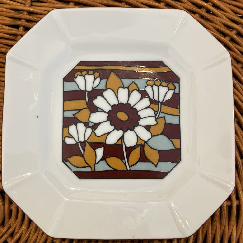 Vintage Set of Floral Plates and Mugs