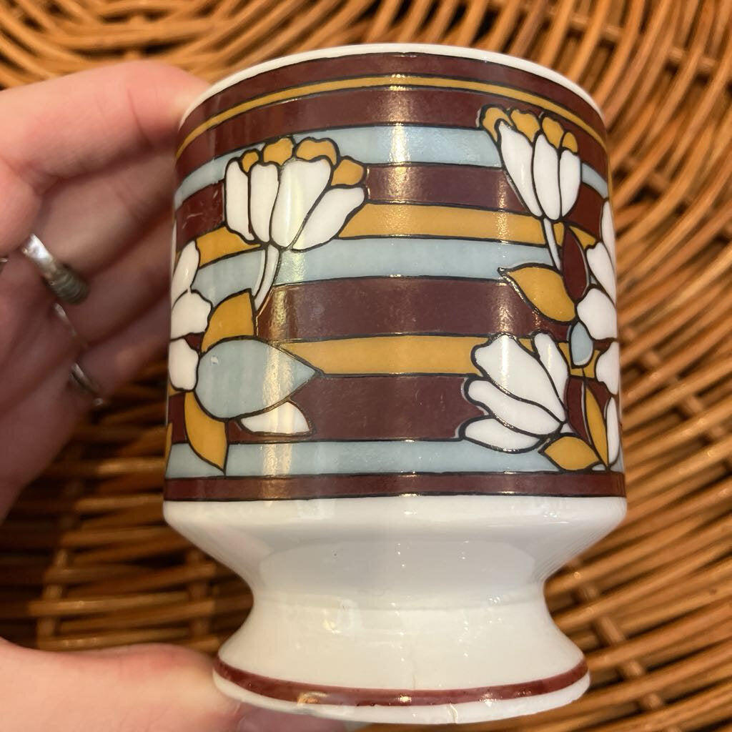 Vintage Set of Floral Plates and Mugs