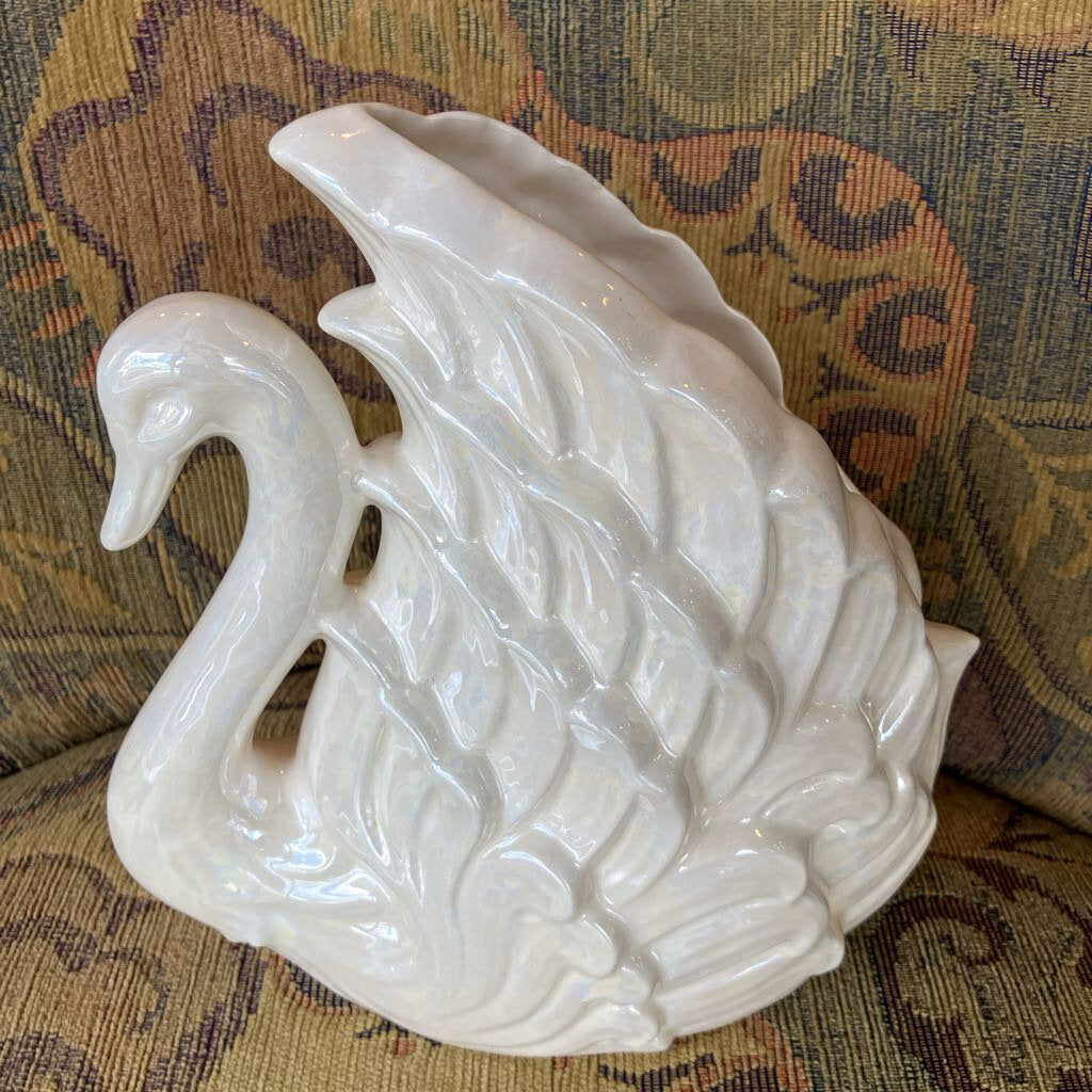 1960s Ceramic Swan Planter