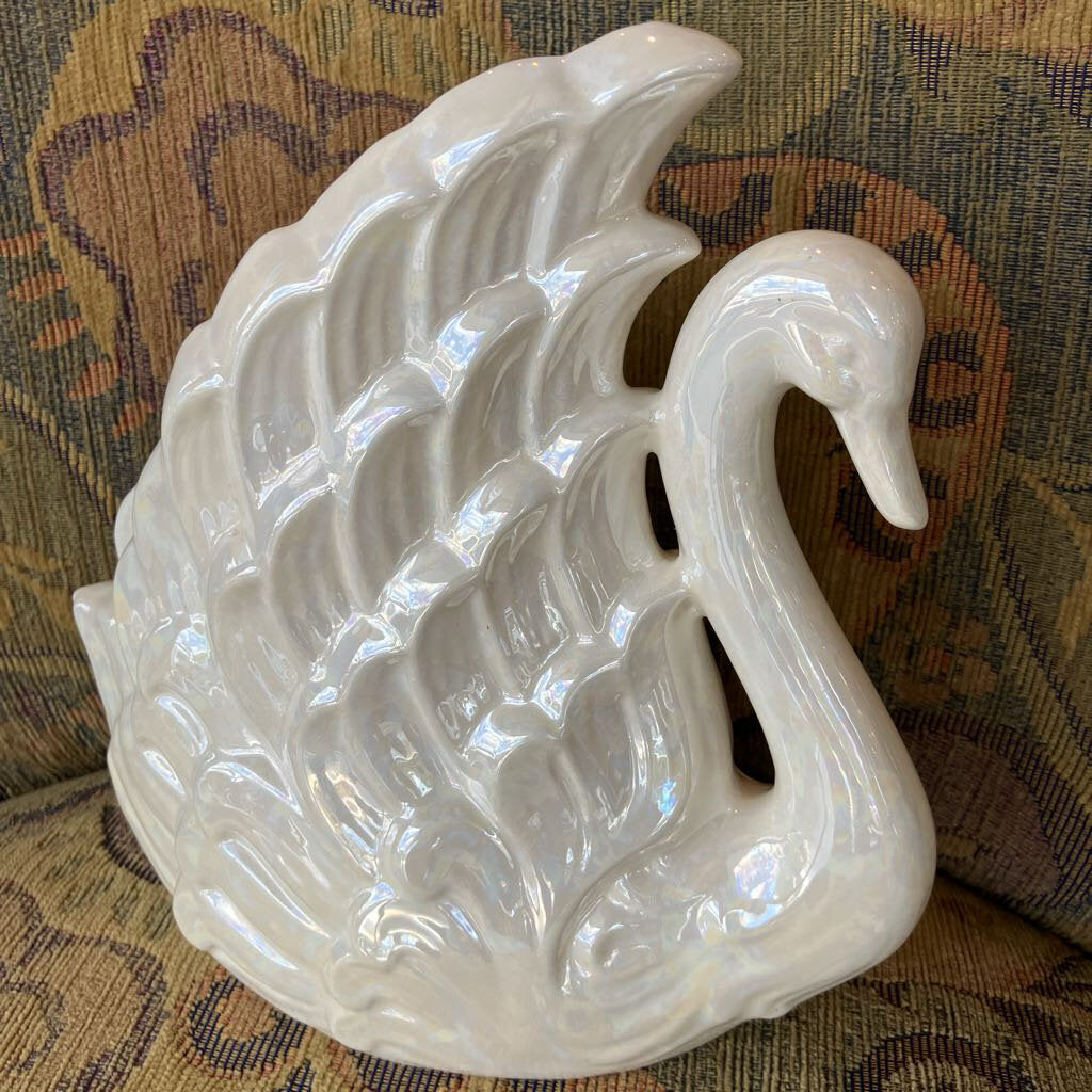 1960s Ceramic Swan Planter
