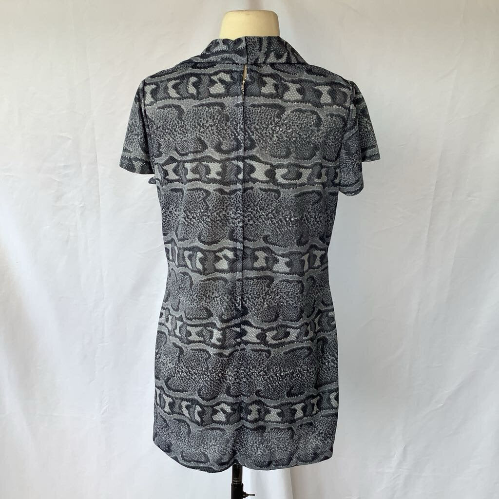 1960s Python Print Mini Dress
