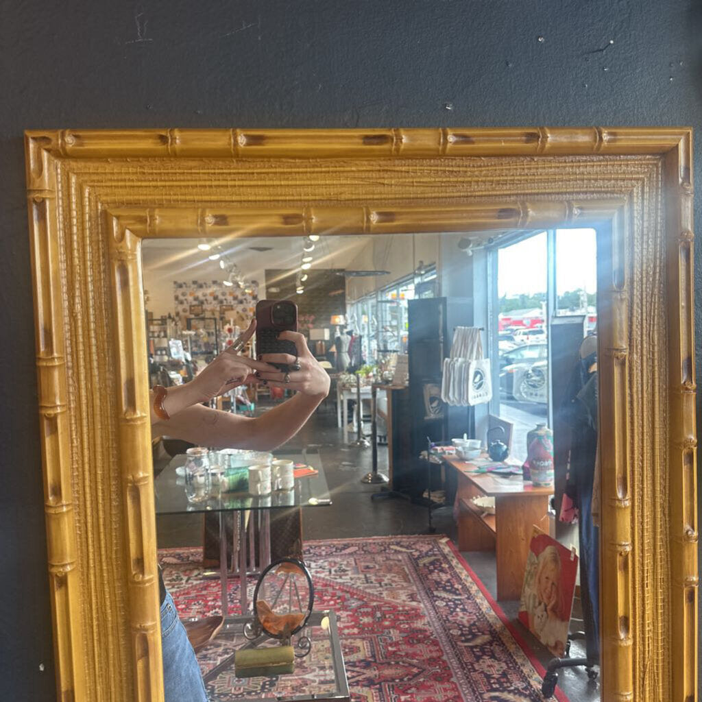 1970s Faux Bamboo Mirror