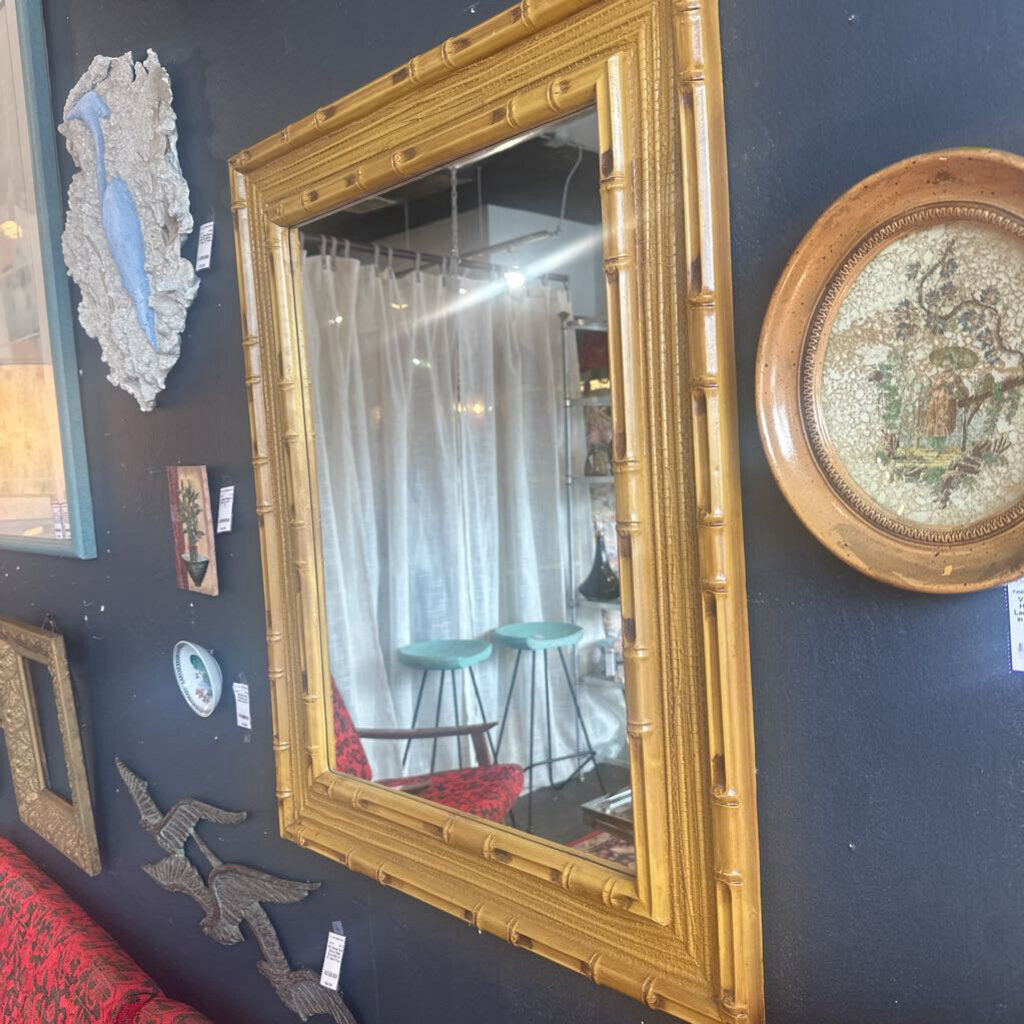1970s Faux Bamboo Mirror