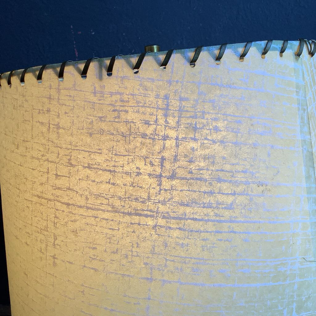 Mid Century Modern Minimalist Lamp w/ Original Fiberglass Lamp Shade