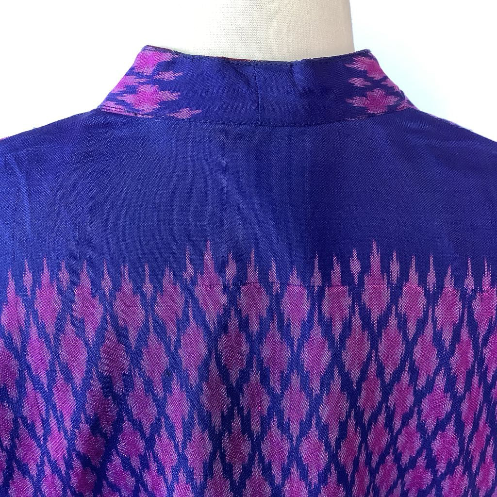 1990s Silk Ikat Print Thai Jacket