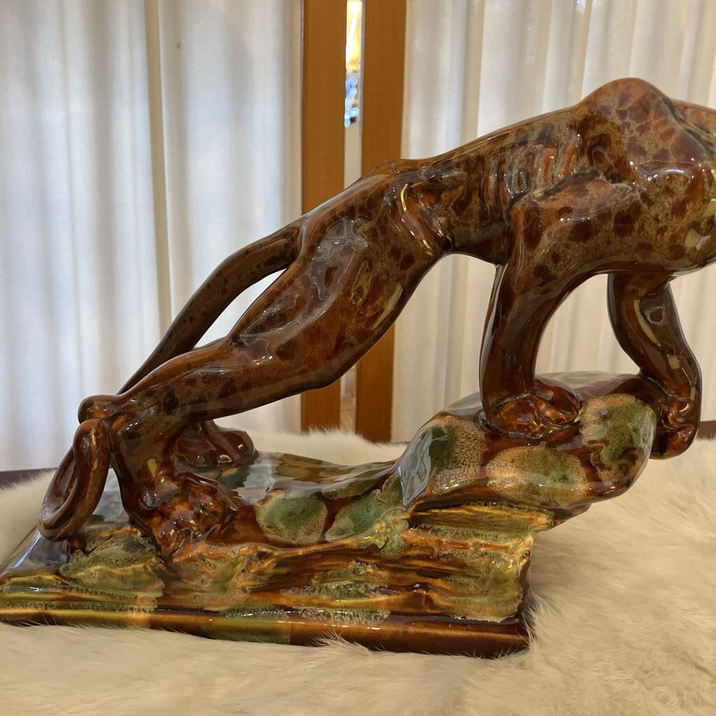 Vintage Royal Haeger Ceramic Leopard