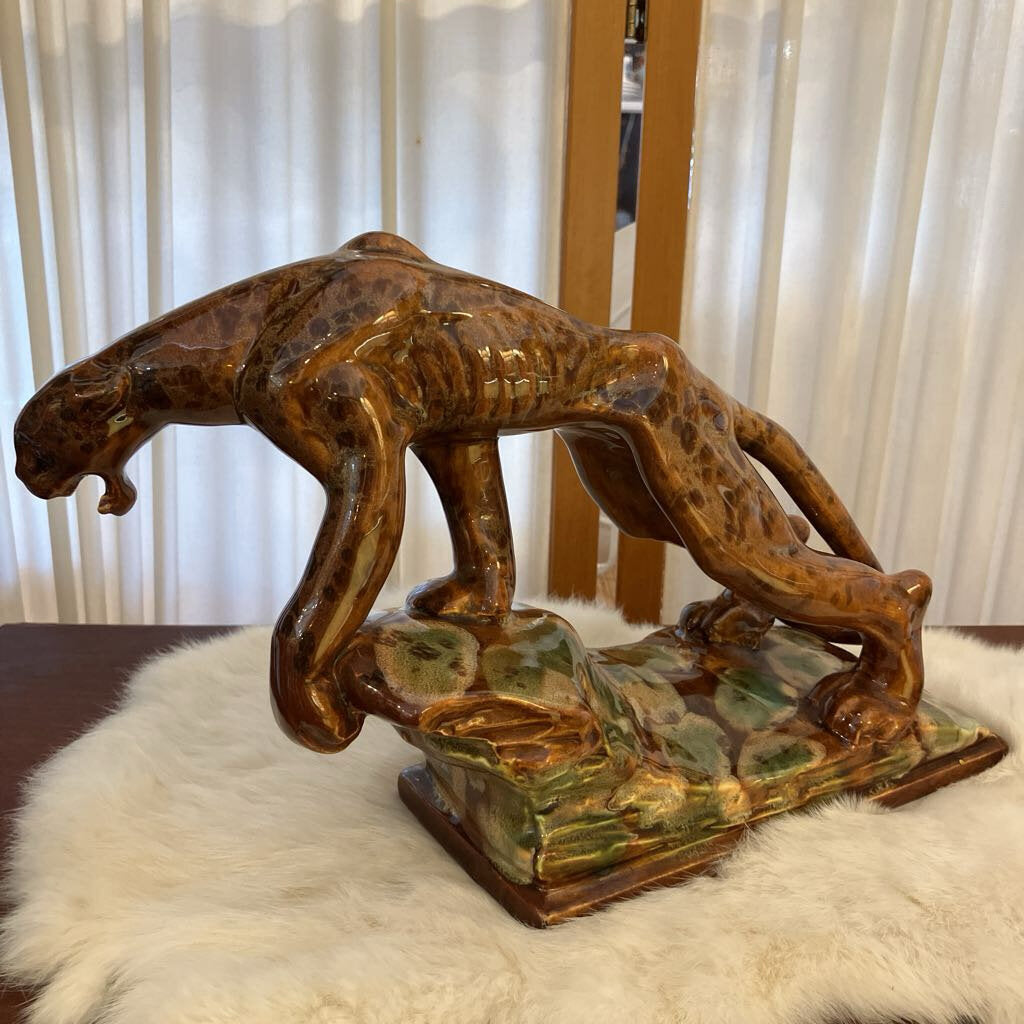 Vintage Royal Haeger Ceramic Leopard