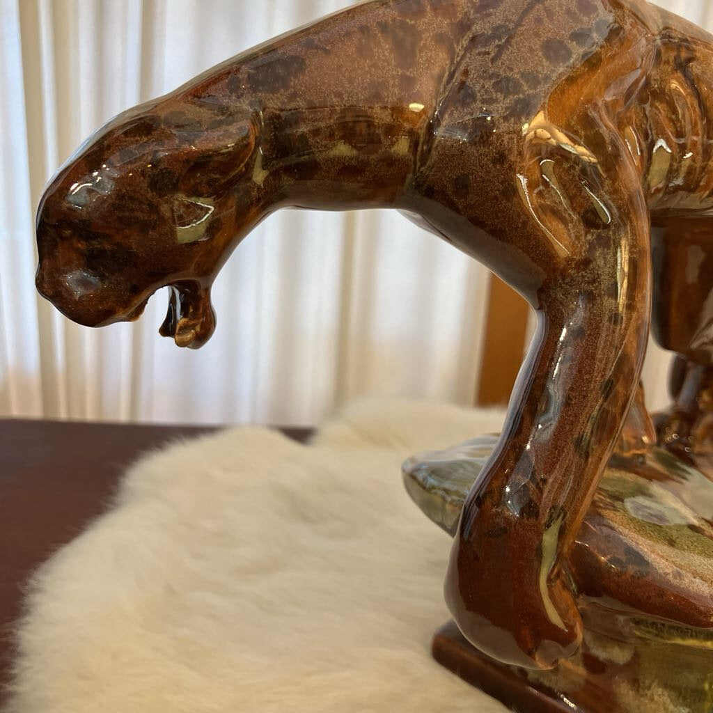 Vintage Royal Haeger Ceramic Leopard