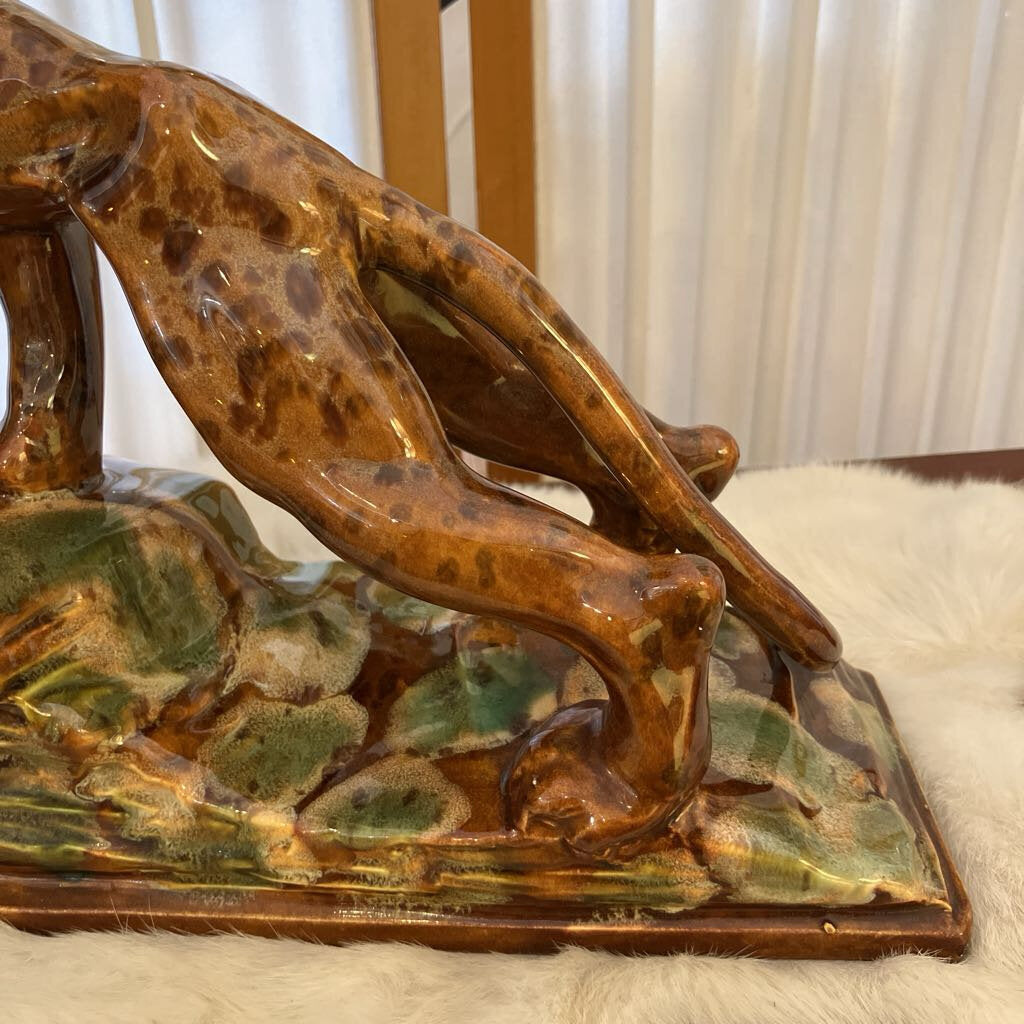 Vintage Royal Haeger Ceramic Leopard
