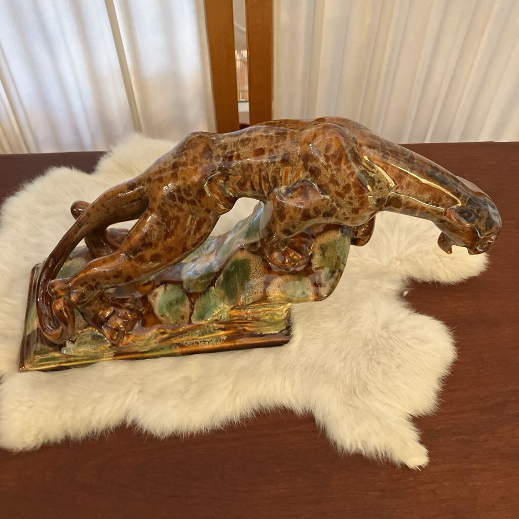 Vintage Royal Haeger Ceramic Leopard