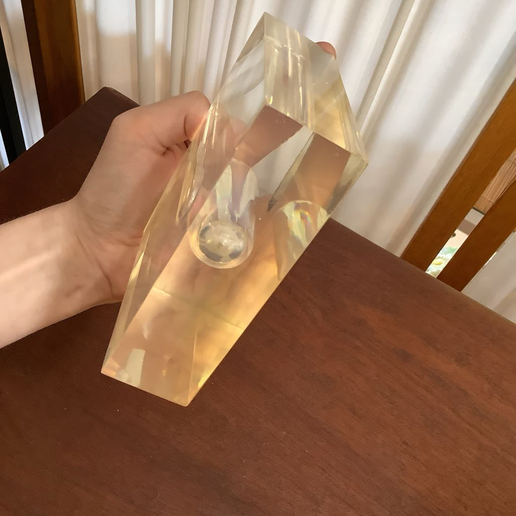 Mid Century Modern Large Lucite Bud Vase