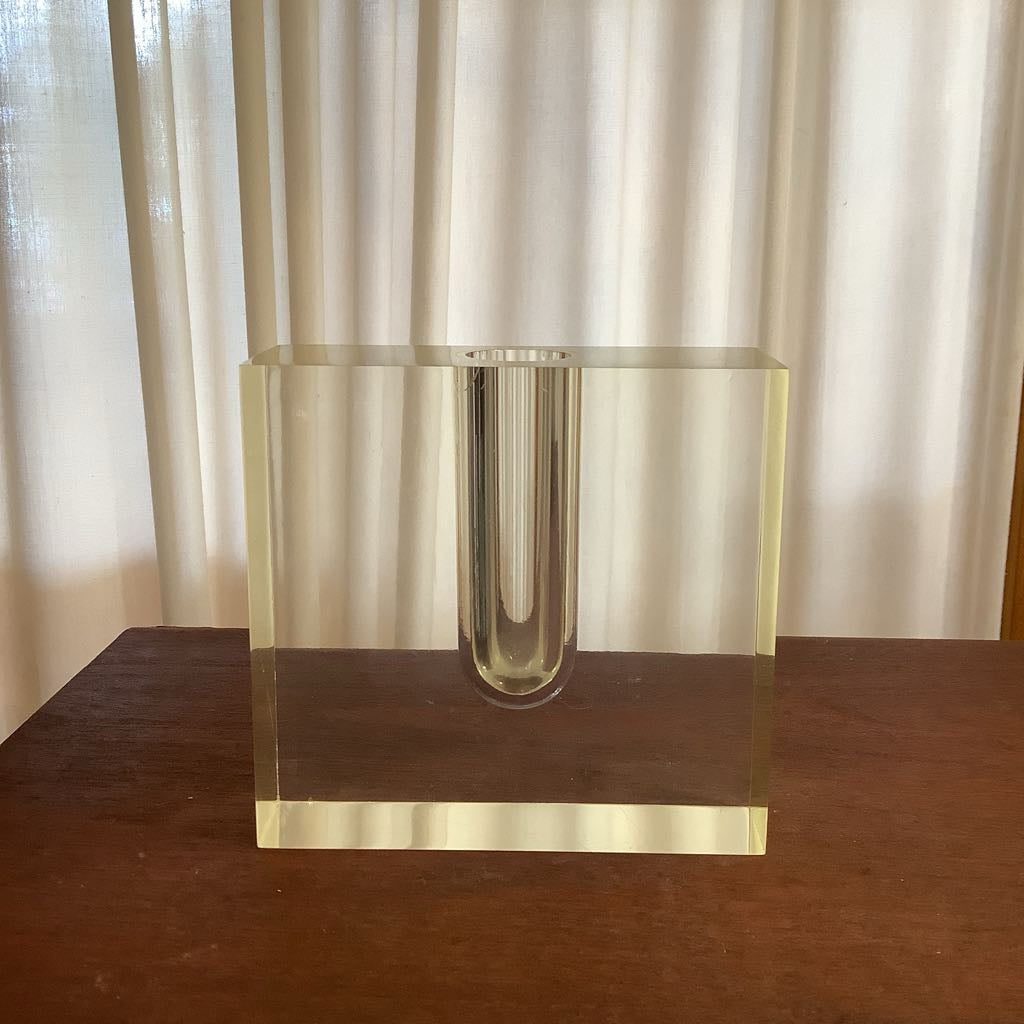 Mid Century Modern Small Lucite Bud Vase
