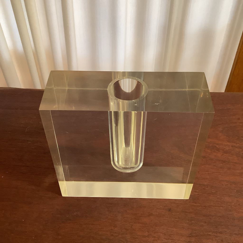 Mid Century Modern Small Lucite Bud Vase