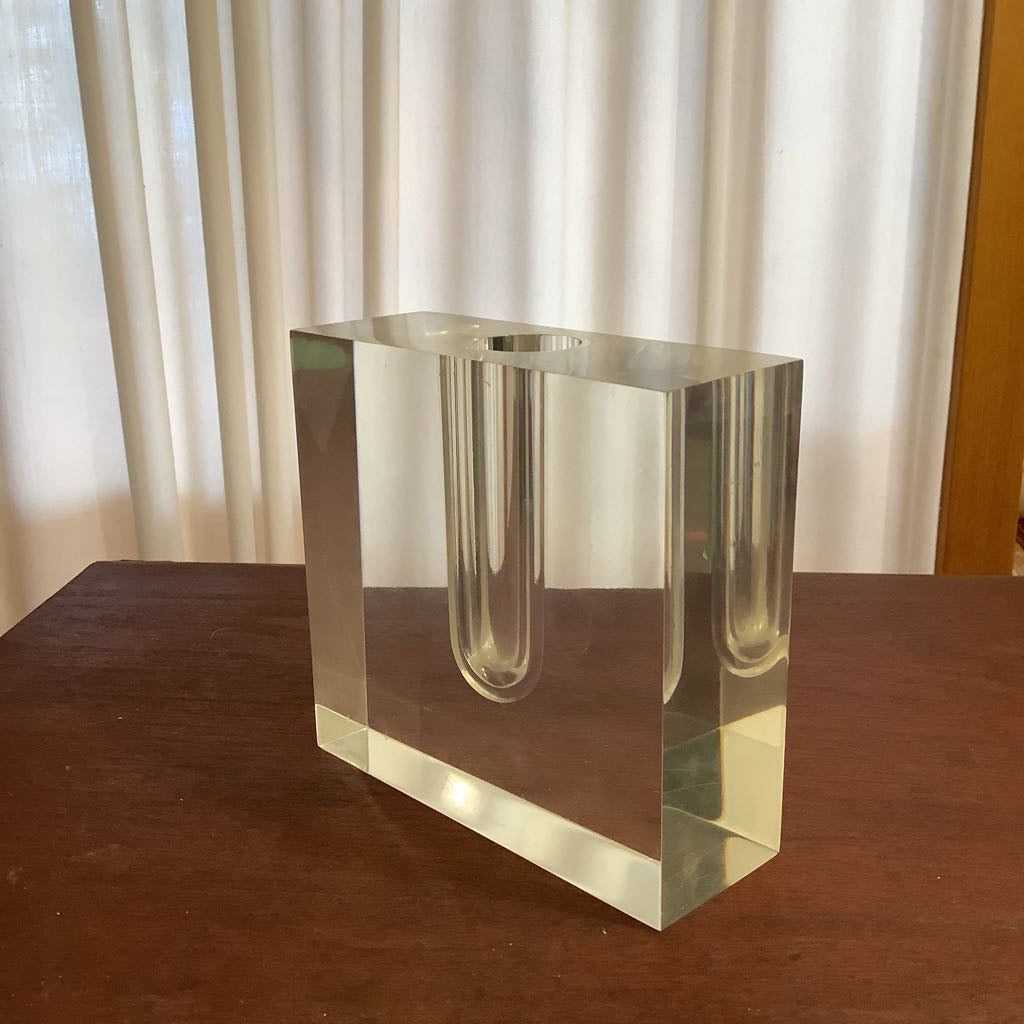 Mid Century Modern Small Lucite Bud Vase
