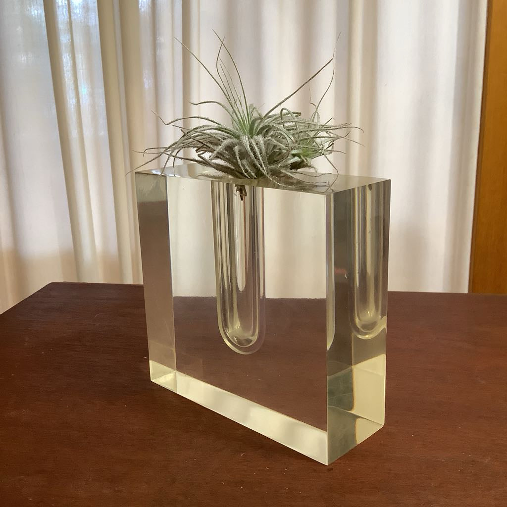 Mid Century Modern Small Lucite Bud Vase