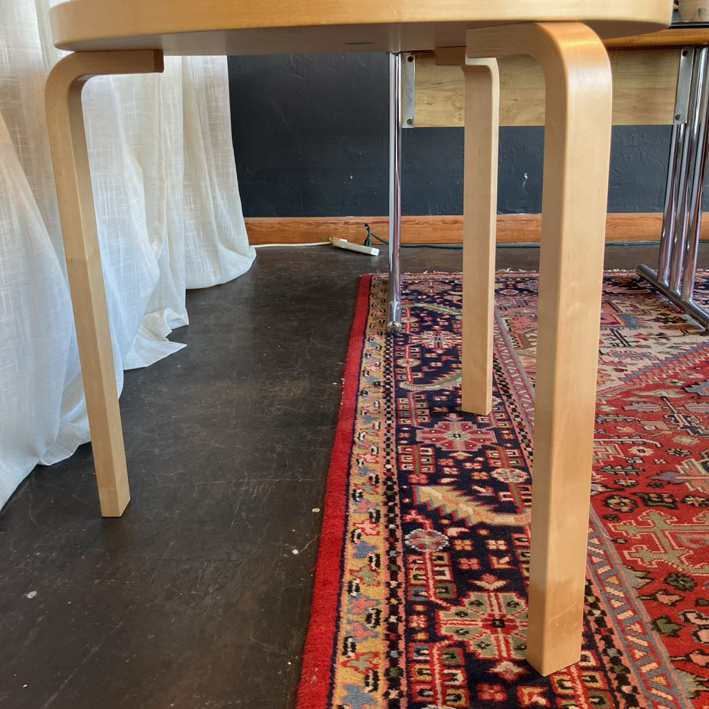 2010 Aalto Table 90B - Black Linoleum tabletop by Alvar Aalto from Artek