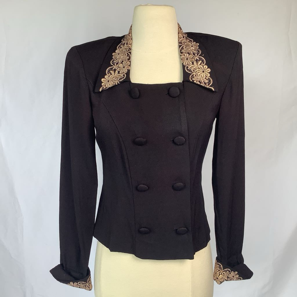 Early 1990s Fredrick's of Hollywood Black & Gold Top