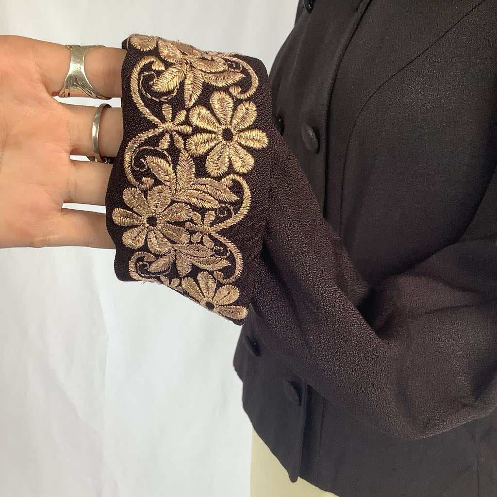 Early 1990s Fredrick's of Hollywood Black & Gold Top