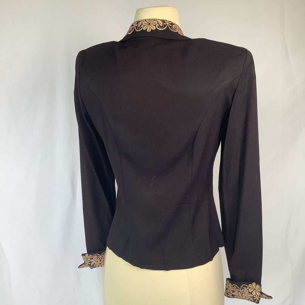 Early 1990s Fredrick's of Hollywood Black & Gold Top