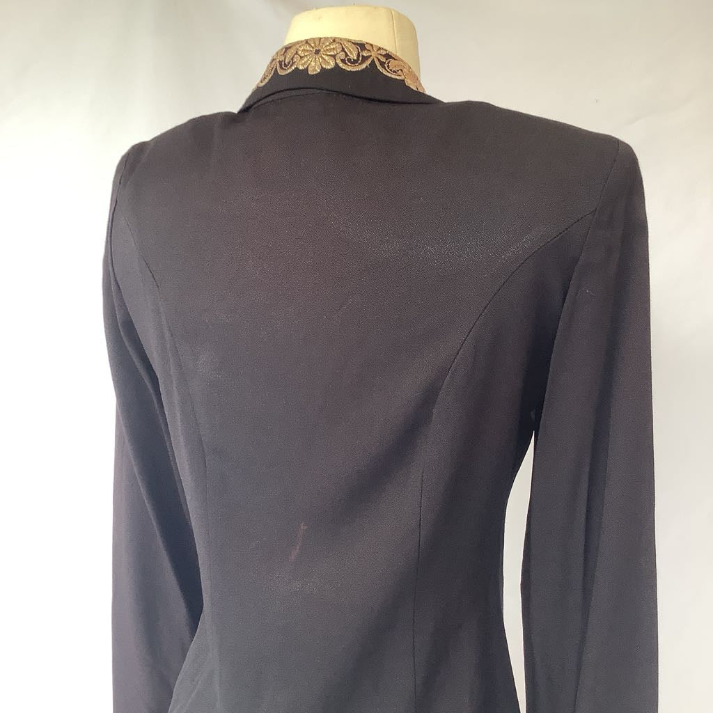 Early 1990s Fredrick's of Hollywood Black & Gold Top