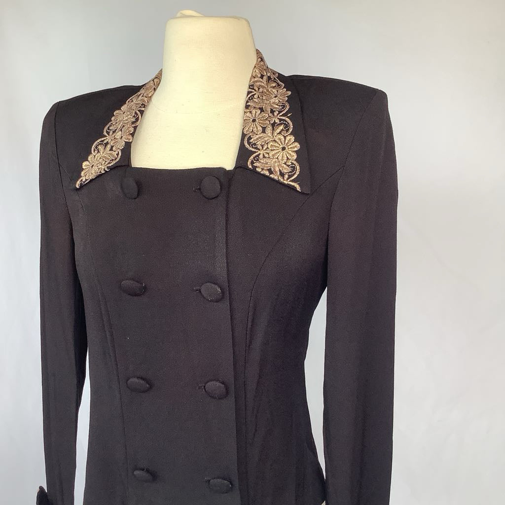 Early 1990s Fredrick's of Hollywood Black & Gold Top