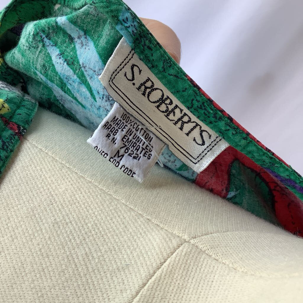 1990s Novelty Print Drop Waist Midi
