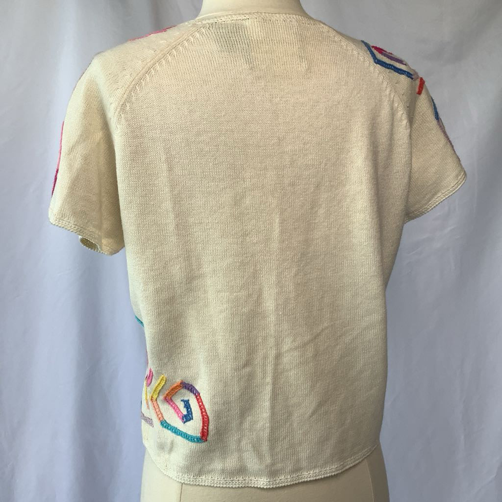 Y2K Michael Simon Rainbow Swirl Sweater Blouse