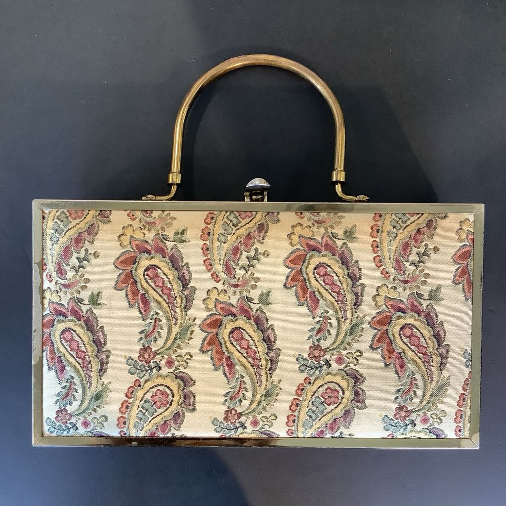 Vintage Tapestry Box Purse