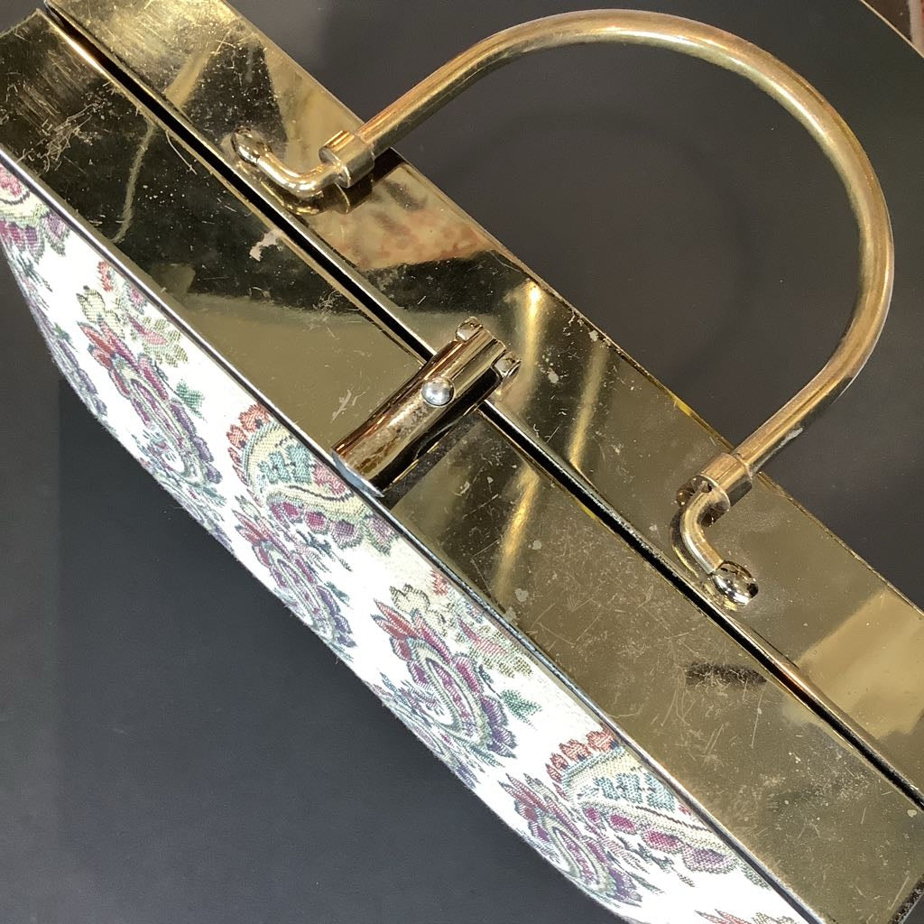 Vintage Tapestry Box Purse