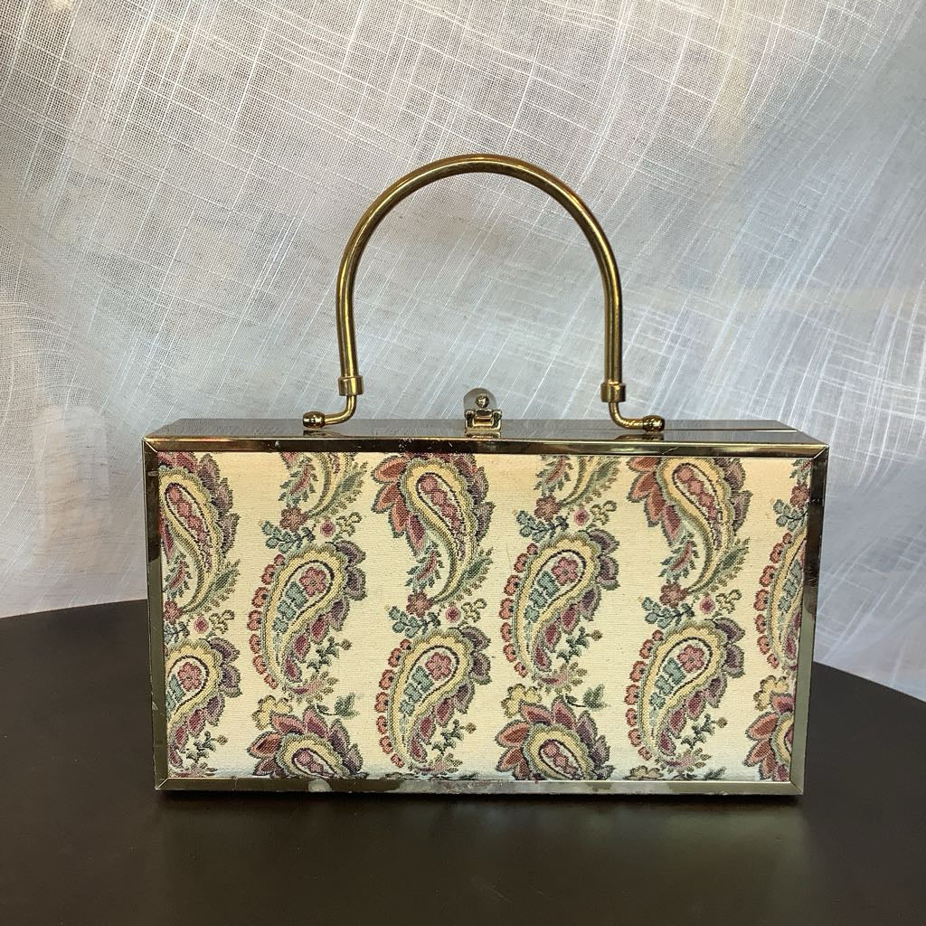 Vintage Tapestry Box Purse