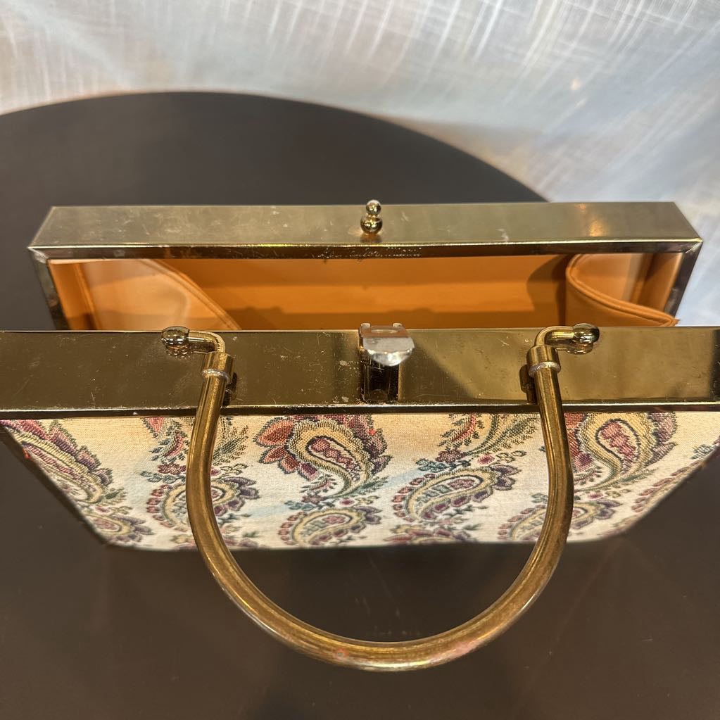 Vintage Tapestry Box Purse