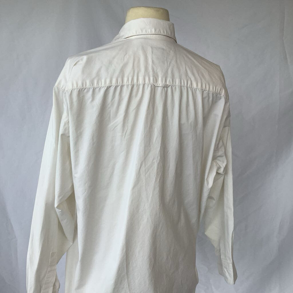 1990s Gap White Button Down w/ Embroidered Design