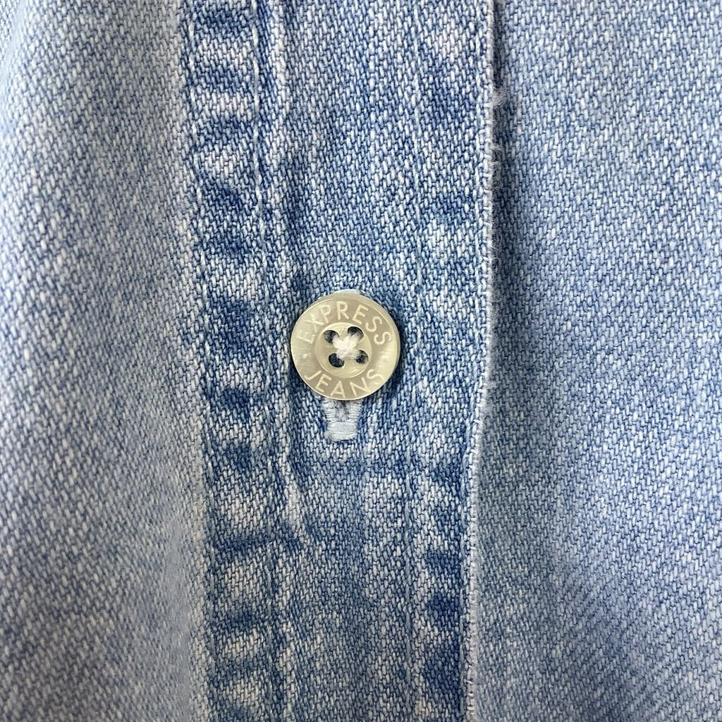 Pre 1981 Express Denim Button Down, Rare - Made in British Crown Colony of Hong Kong