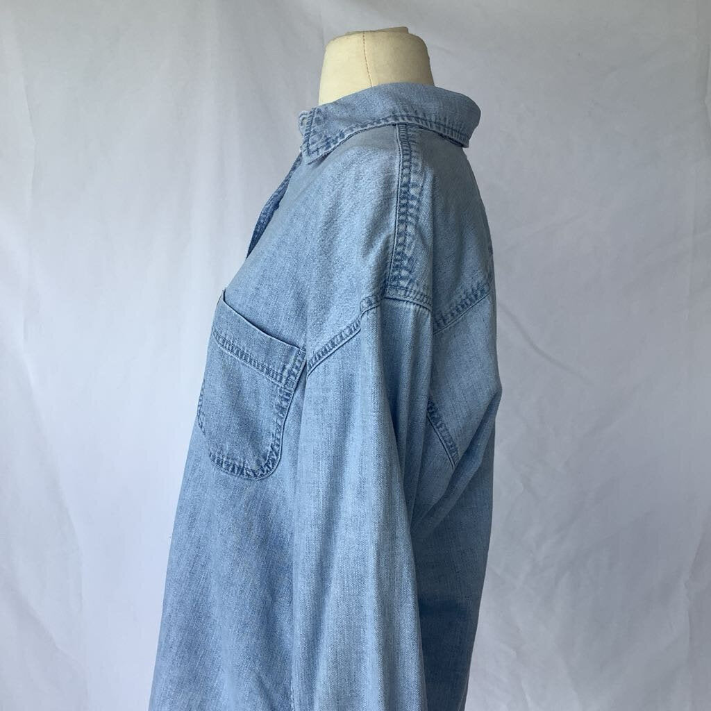 Pre 1981 Express Denim Button Down, Rare - Made in British Crown Colony of Hong Kong