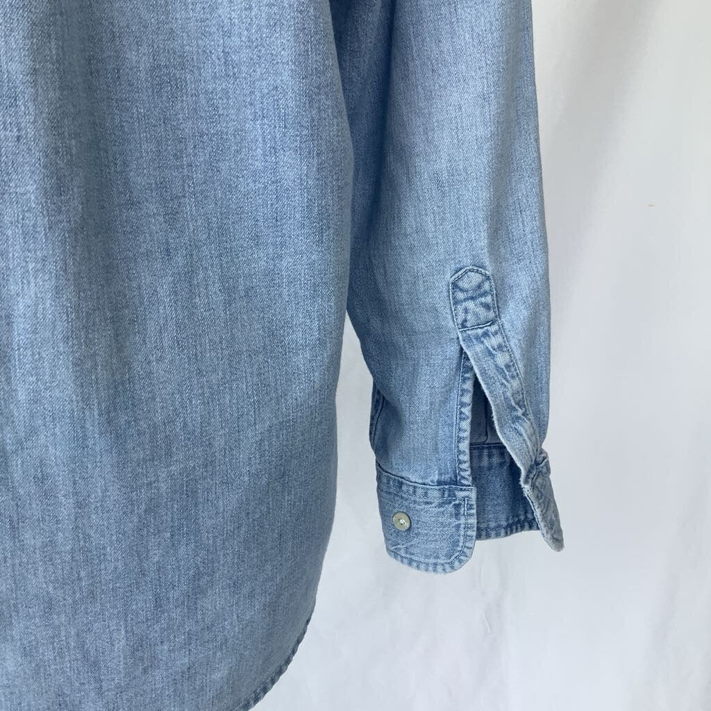 Pre 1981 Express Denim Button Down, Rare - Made in British Crown Colony of Hong Kong