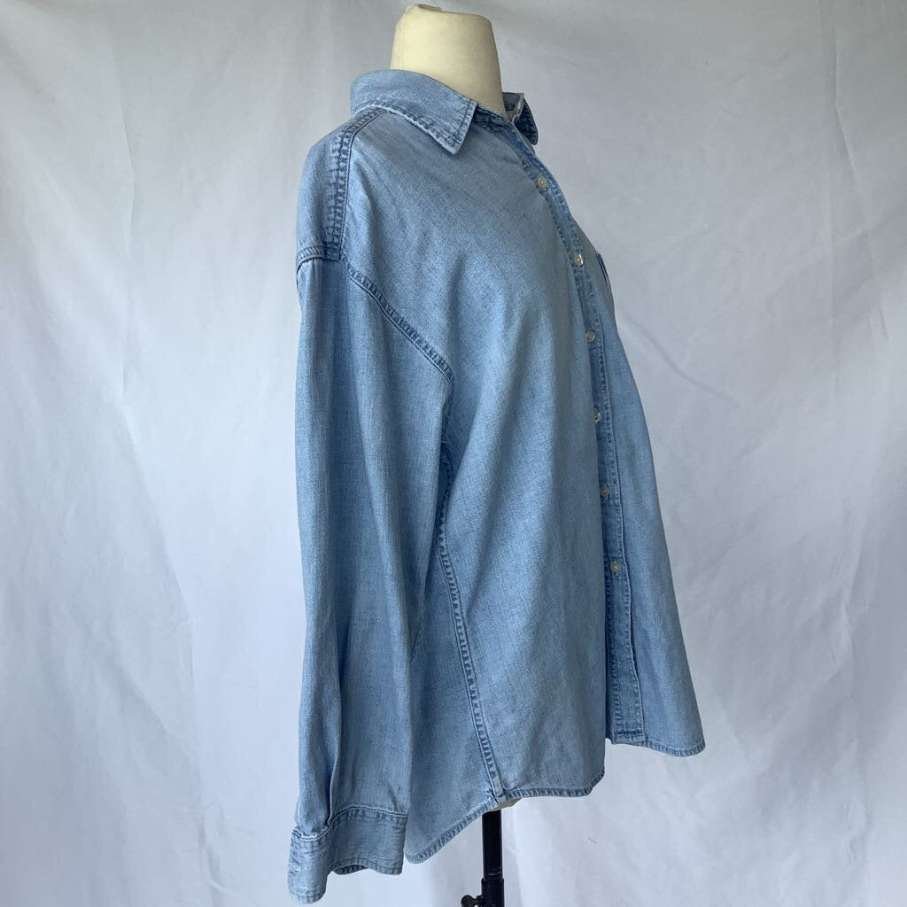 Pre 1981 Express Denim Button Down, Rare - Made in British Crown Colony of Hong Kong