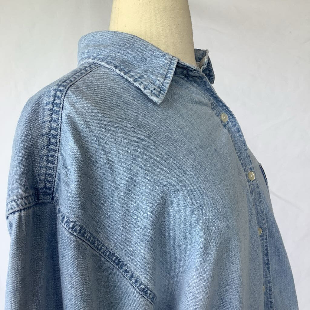 Pre 1981 Express Denim Button Down, Rare - Made in British Crown Colony of Hong Kong
