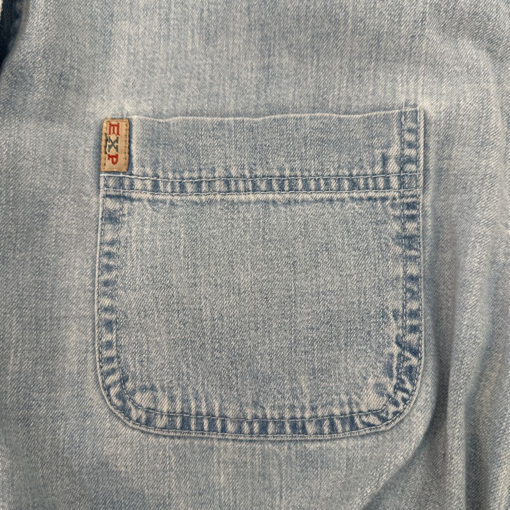 Pre 1981 Express Denim Button Down, Rare - Made in British Crown Colony of Hong Kong