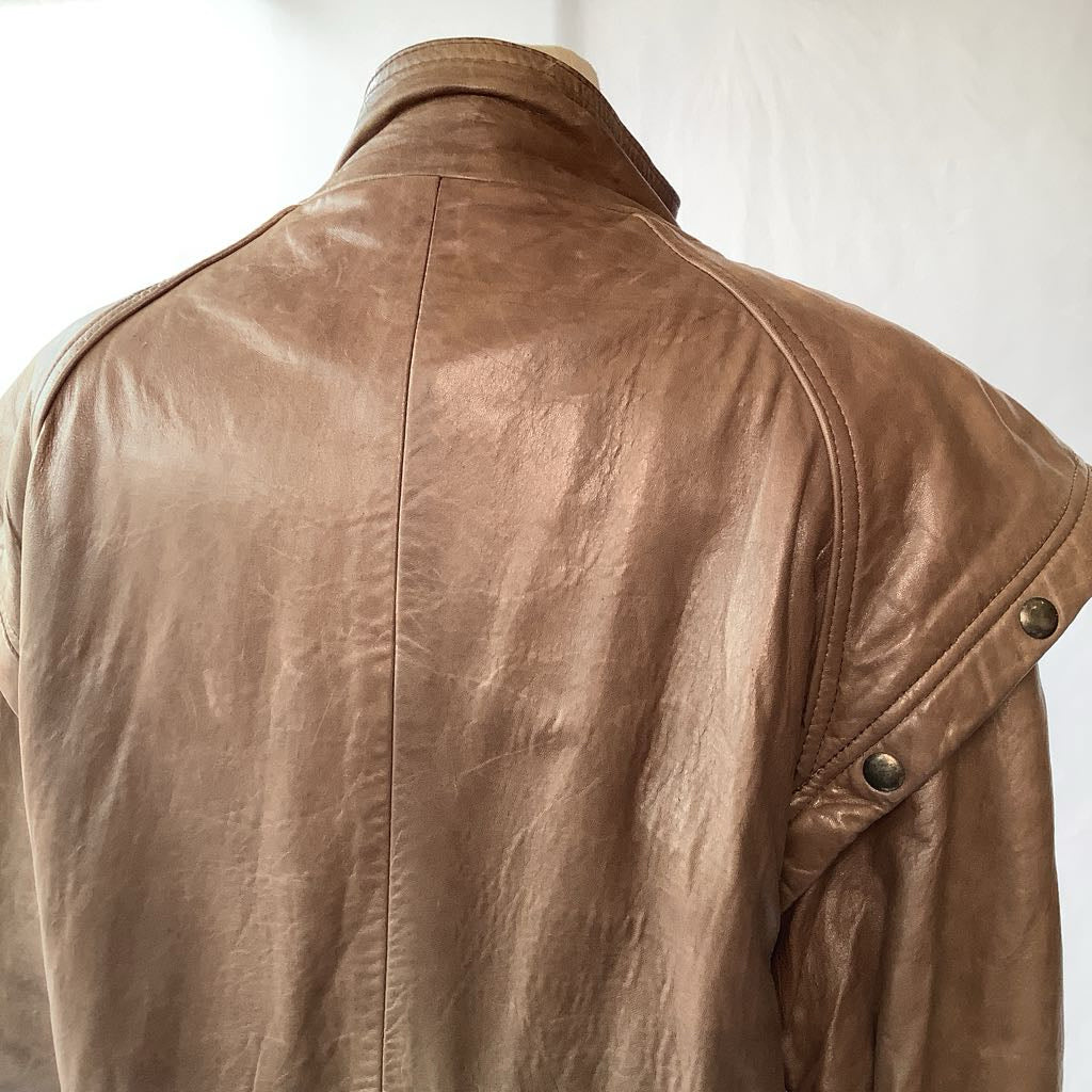 Vintage 1980s Jayskins Cagnac Oversized Leather Jacket w/ Beautiful Hardware