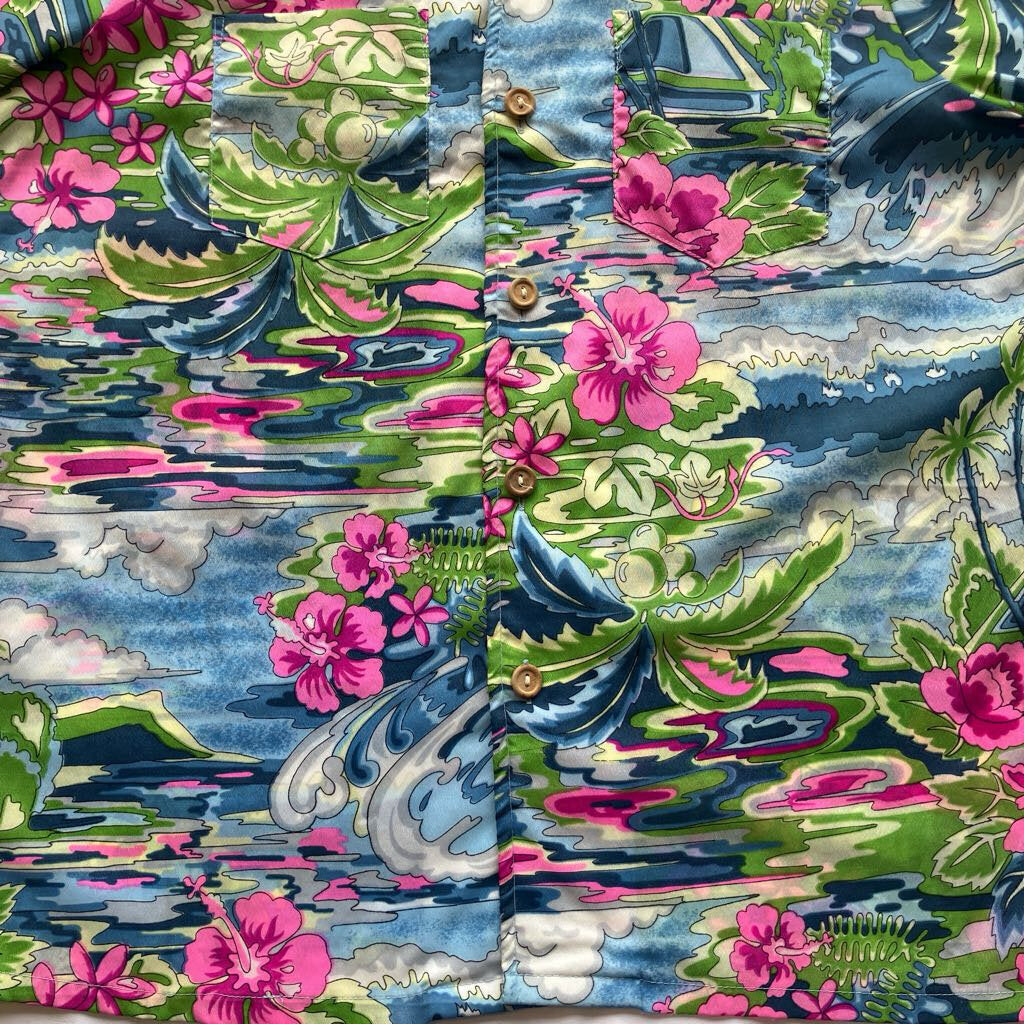 1970s Floral Hawaiian Shirt