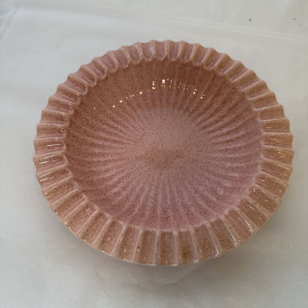 Mid Century Modern Red Wing Speckled Pink Ashtray